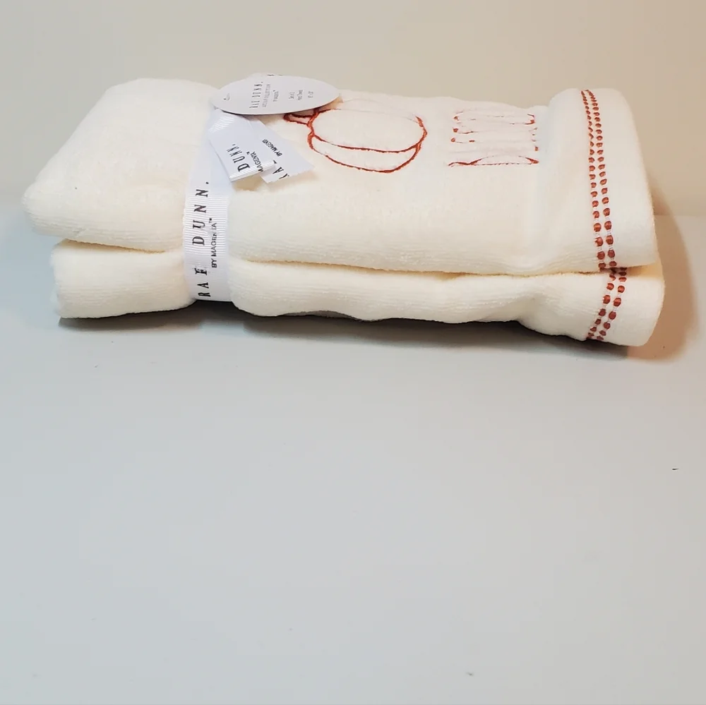 New Rae Dunn Blessed Pumpkin Set of Hand Towels
